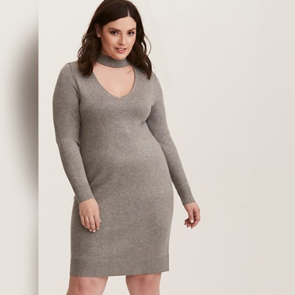 choker sweater dress